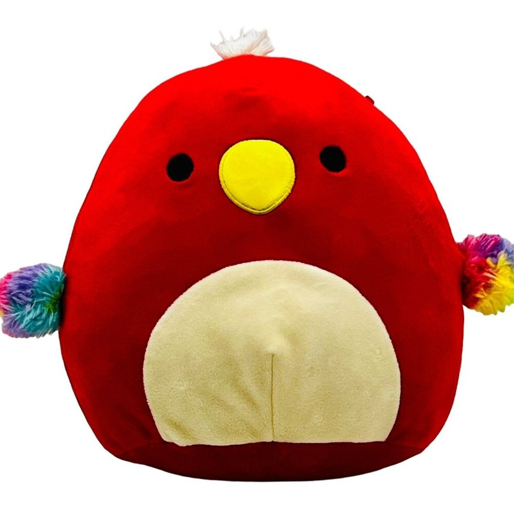 Squishmallow Paco Parrot Red Plush 8 inch Fuzzy Wings Stuffed Animal Bird‎